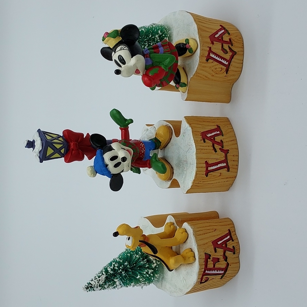 Vtg. NIB 1996 Mickey's Winter Wonderland FaLaLa Figurine Holiday Blocks